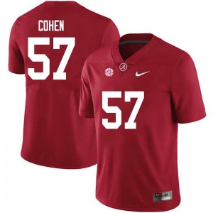 NCAA Men's Alabama Crimson Tide #57 Javion Cohen Stitched College 2020 Nike Authentic Crimson Football Jersey JC17F40ZX